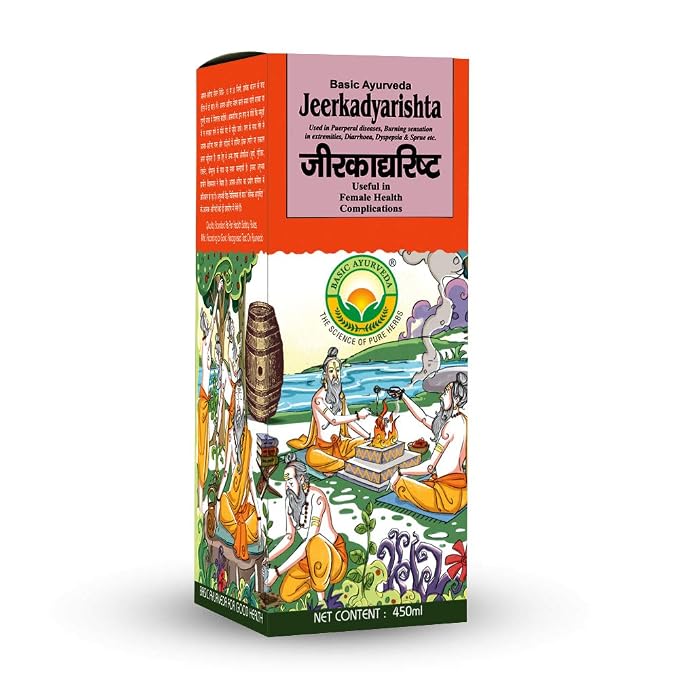 Basic Ayurveda Jeerkadyarishta Ayurvedic Digestive Health Syrup