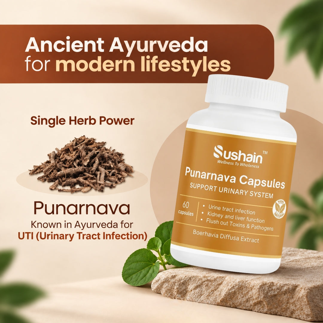 Sushain Punarnava Extract Capsules For Uti Kidney And Liver Care