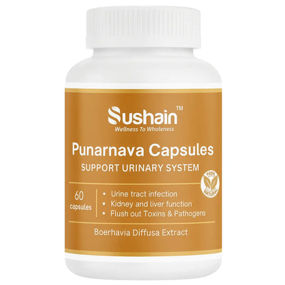 Sushain Punarnava Extract Capsules For Uti Kidney And Liver Care