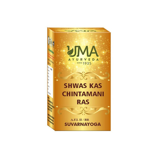 Uma Ayurveda Shwas Kas Chintamani Ras With Gold Tablet