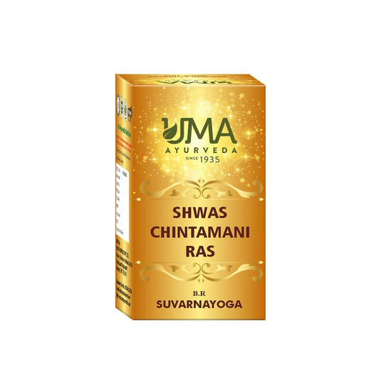 Uma Ayurveda Shwas Chintamani Ras With Gold Tablet
