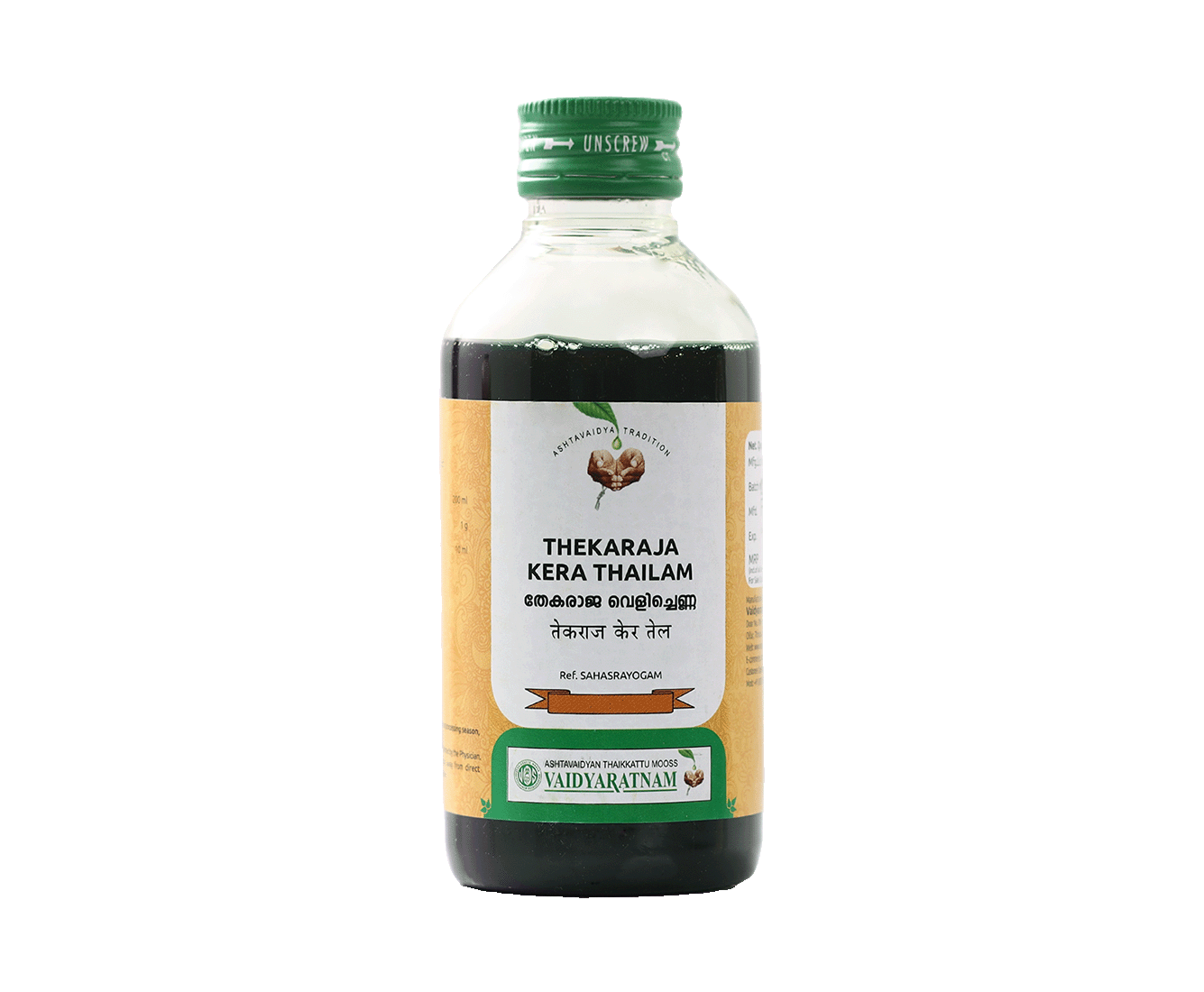 Vaidyaratnam Thekaraja Kera Thailam Oil