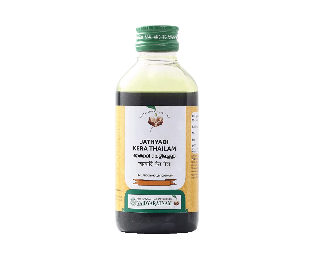 Vaidyaratnam Jathyadi Kera Thailam Oil