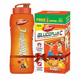 Dabur glucoplus C Orange Flavour Free Sipper