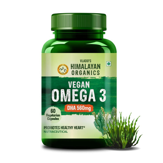 Himalayan Organics Vegan Omega 3 6 9 With Dha 560Mg Capsules