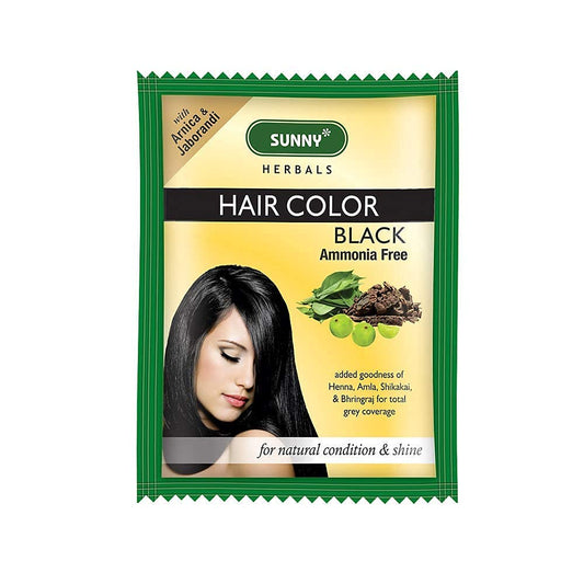 Sunny Herbals Hair Color Black Ammonia Free With Unique Blend Of Henna Amla Shikakai & Bhringraj Pack Of 6