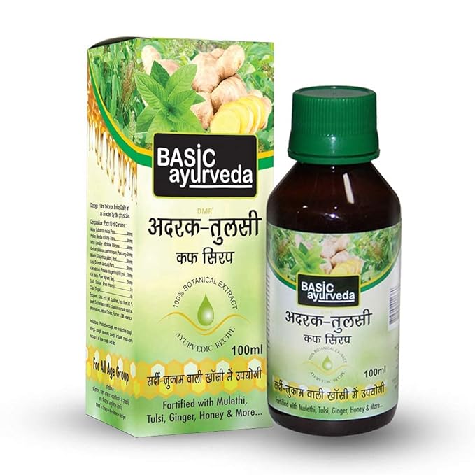 Basic Ayurveda Adrak Tulsi Cough Syrup