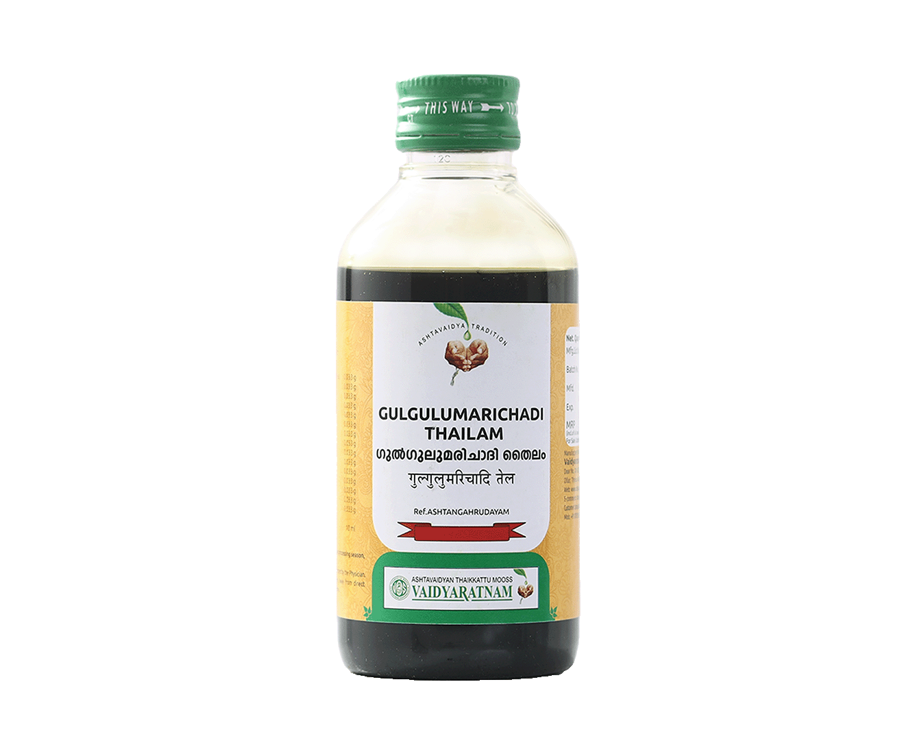 Vaidyaratnam Gulgulumarichadi Thailam Oil