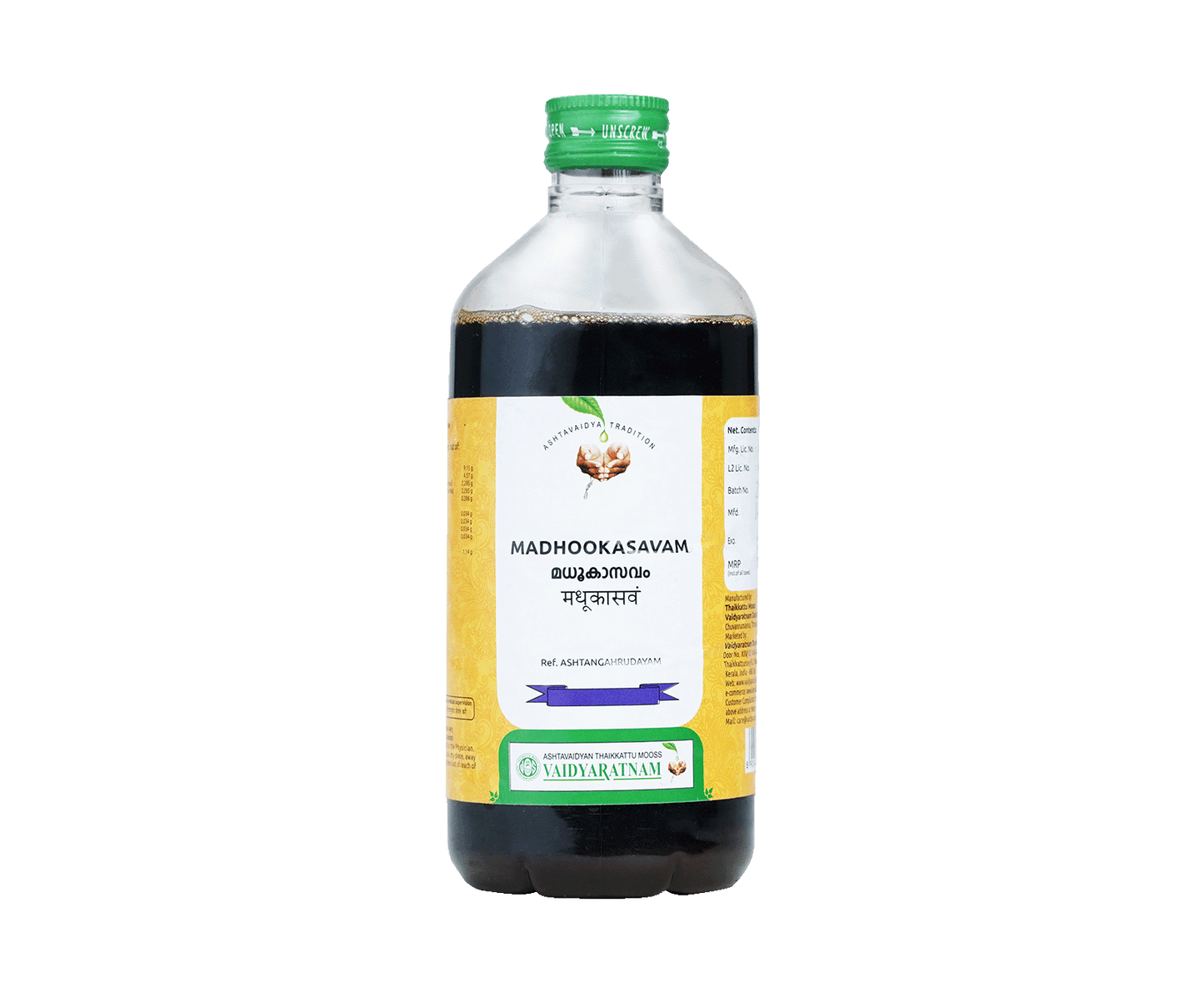 Vaidyaratnam Madhookasavam Syrup