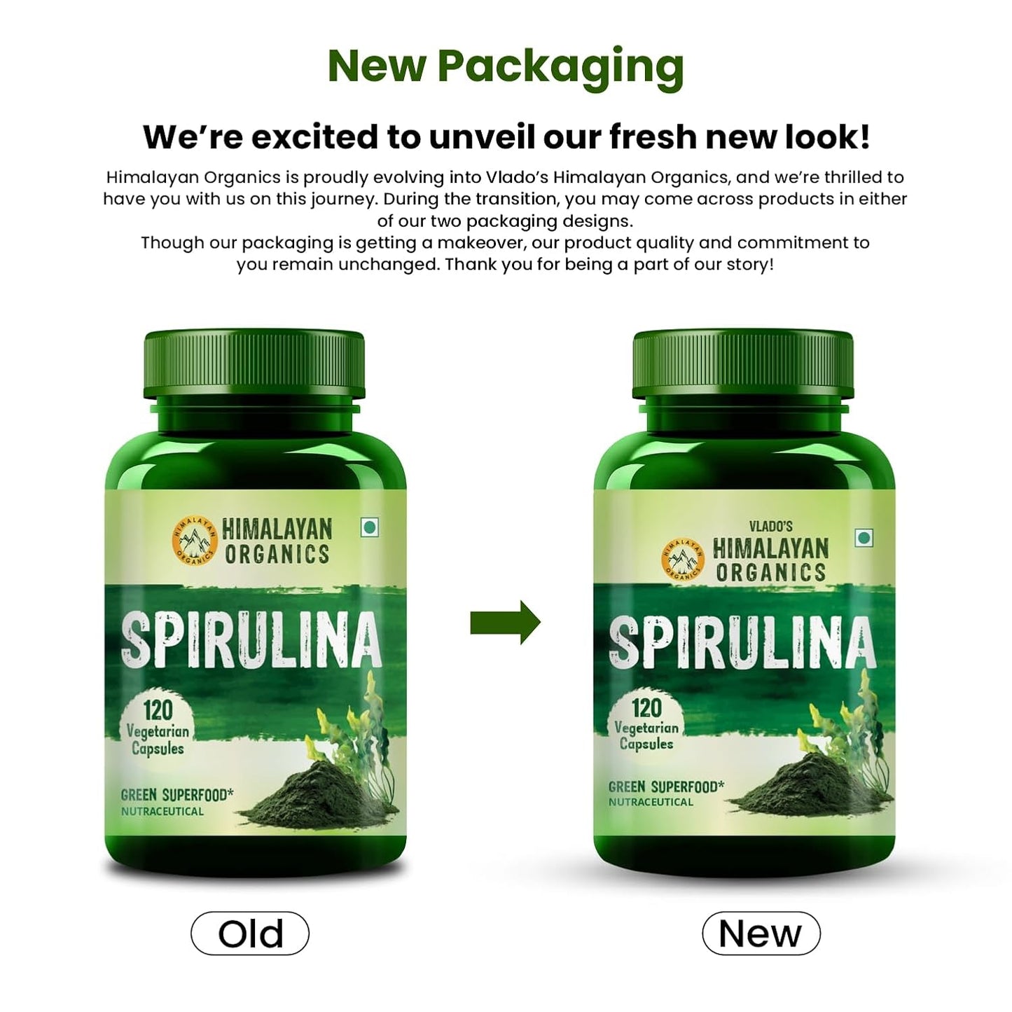 Himalayan Organics Spirulina Capsules