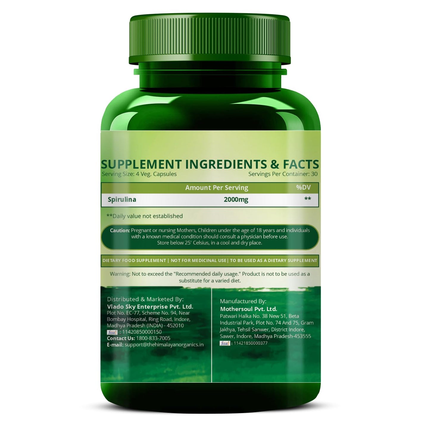 Himalayan Organics Spirulina Capsules