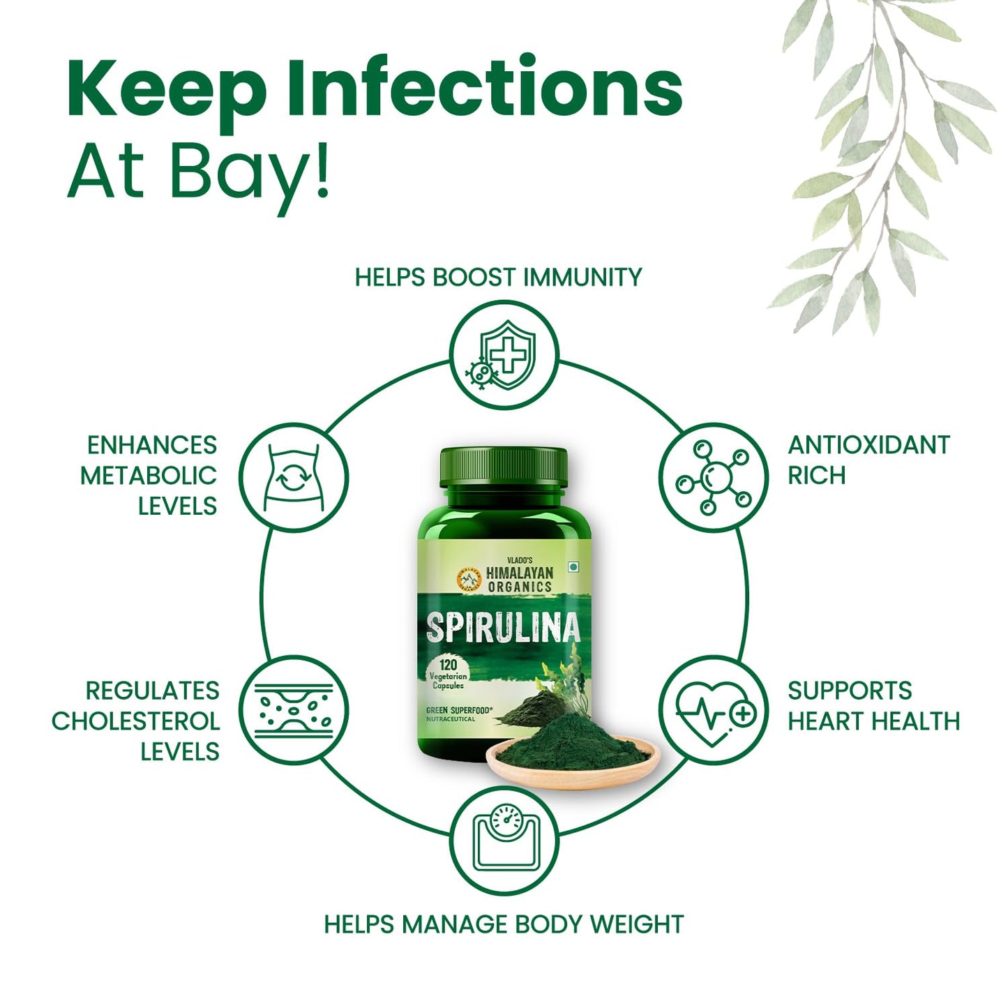 Himalayan Organics Spirulina Capsules