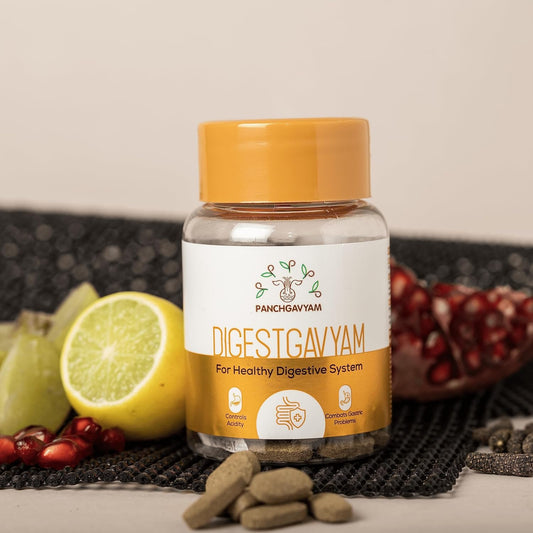Panchgavya Digestgavyam Tablets | Helps Reduce Bloating & Acidity, Constipation, Improves Digestion