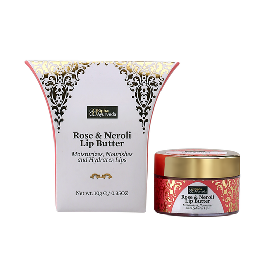 Bipha Ayurveda Rose & Neroli Lip Butter - Moisturizes, Nourishes And Hydrates Lips
