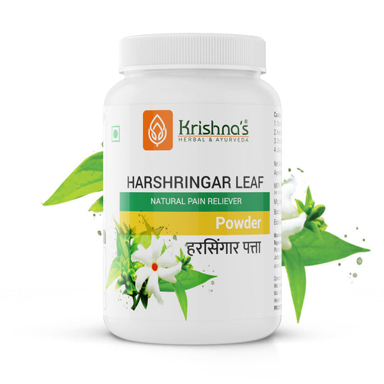 Krishna Herbal Harshringar Leaf Powder Bottle