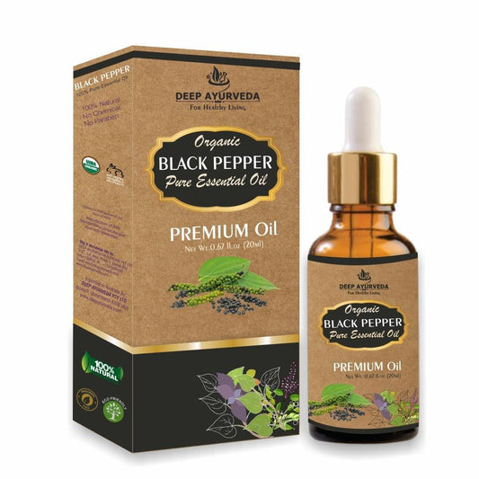 Deep Ayurveda Organic Black Pepper Pure Essential Oil
