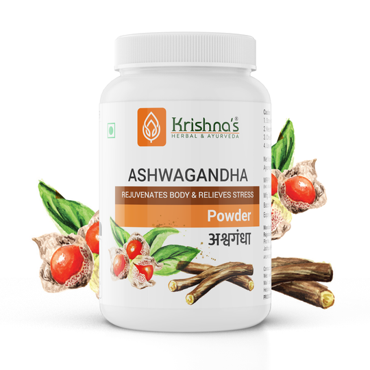 Krishna Herbal Ashwagandha Powder Bottle