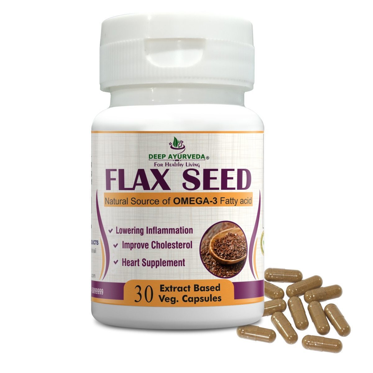Deep Ayurveda Flax Seed Capsules