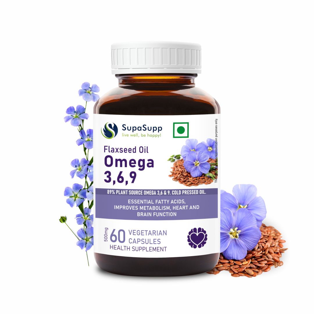 Sri Sri Tattva Supasupp Flaxseed Oil Vegetarian Capsule