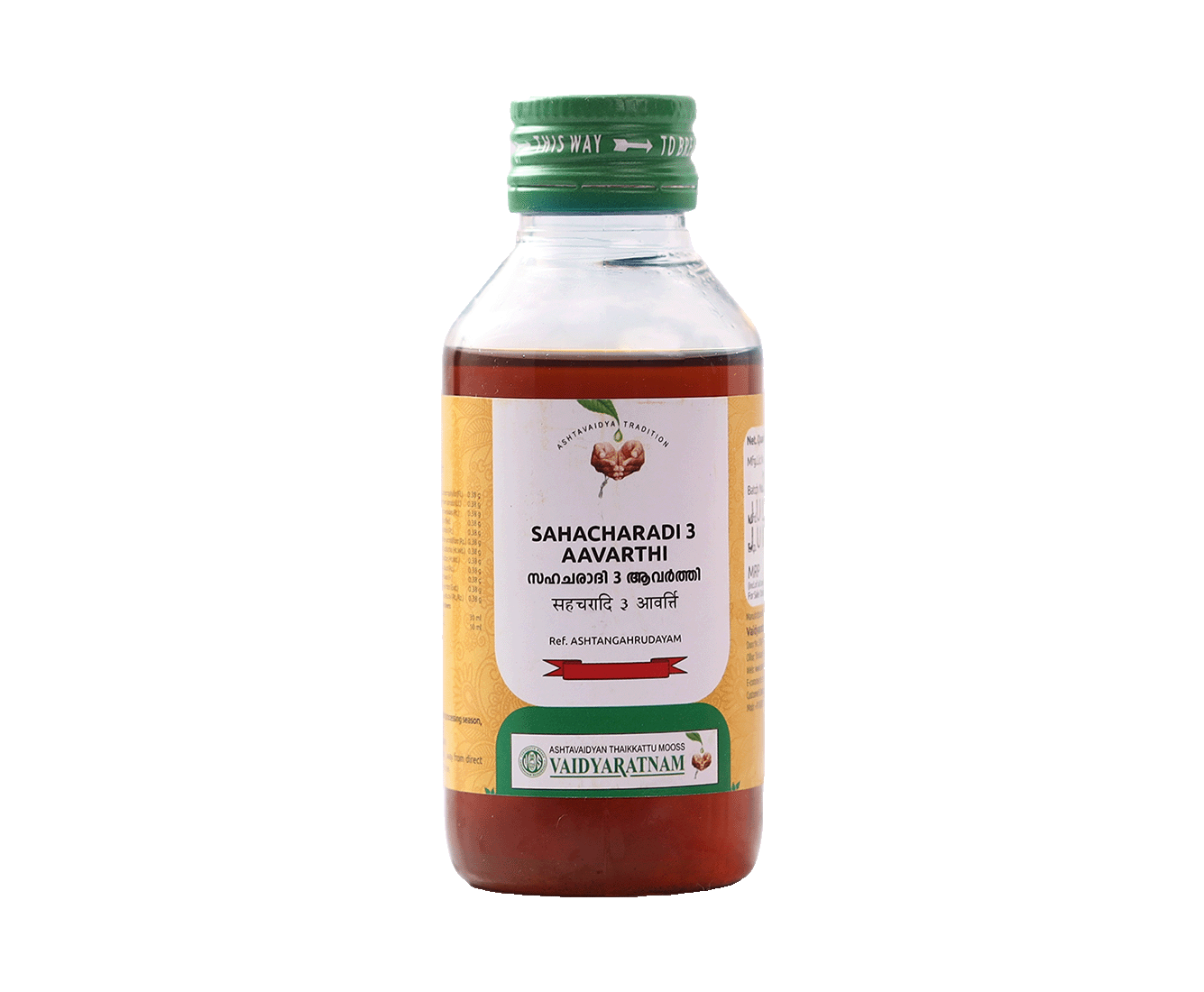 Vaidyaratnam Sahacharadi 3 Aavarthi Oil