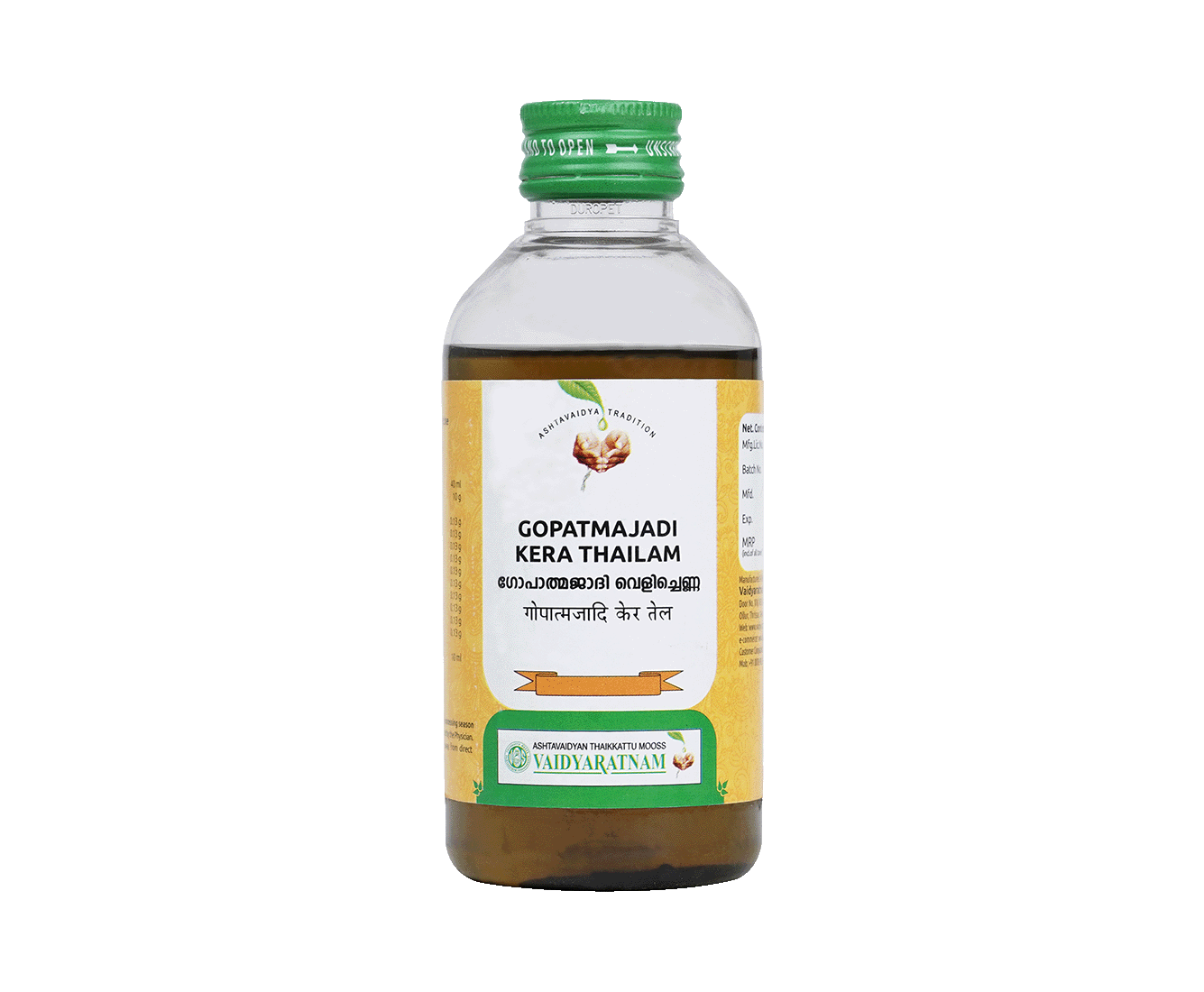 Vaidyaratnam Gopatmajadi Kera Thailam Oil