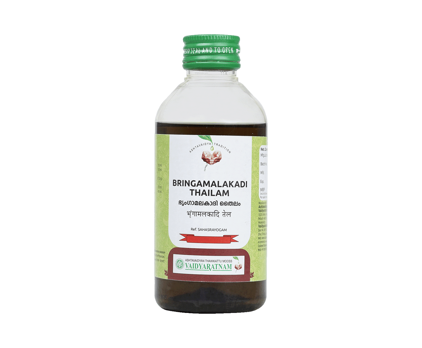 Vaidyaratnam Bringamalakadi Thailam Oil