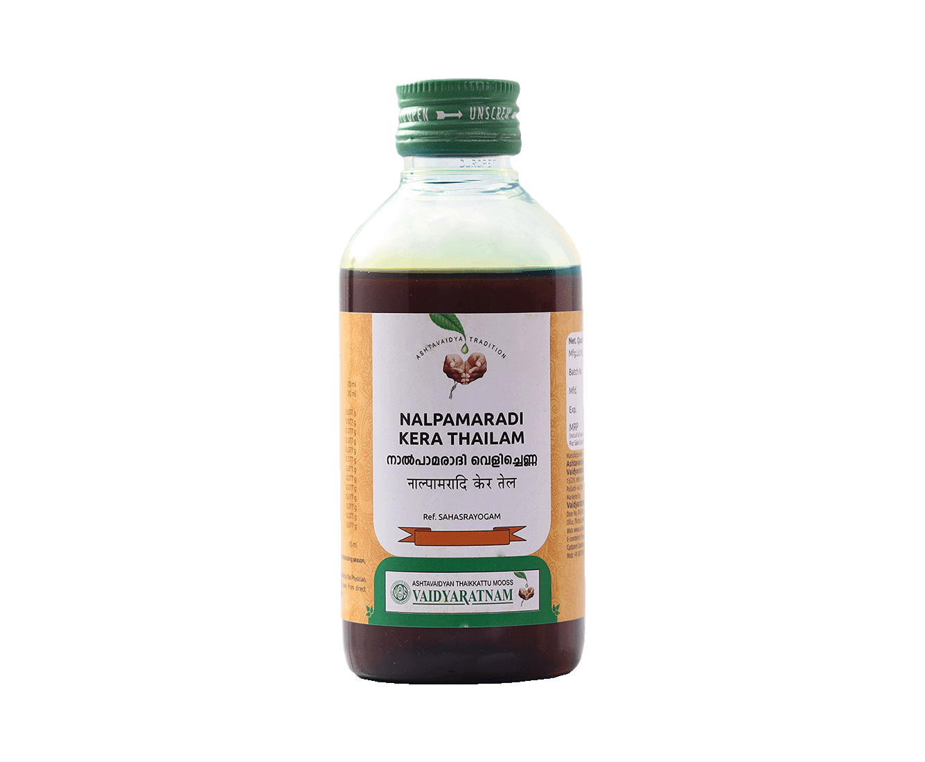 Vaidyaratnam Nalpamaradi Kera Thailam Oil