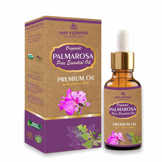 Deep Ayurveda Organic Palmarosa Pure Essential Oil
