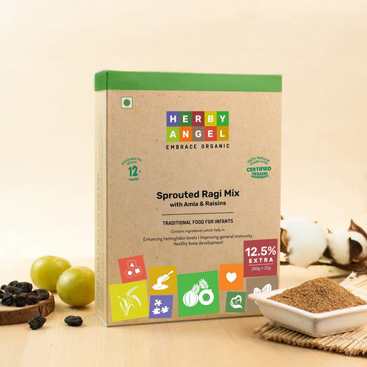 Herby Angel Sprouted Ragi Mix With Amla & Raisins