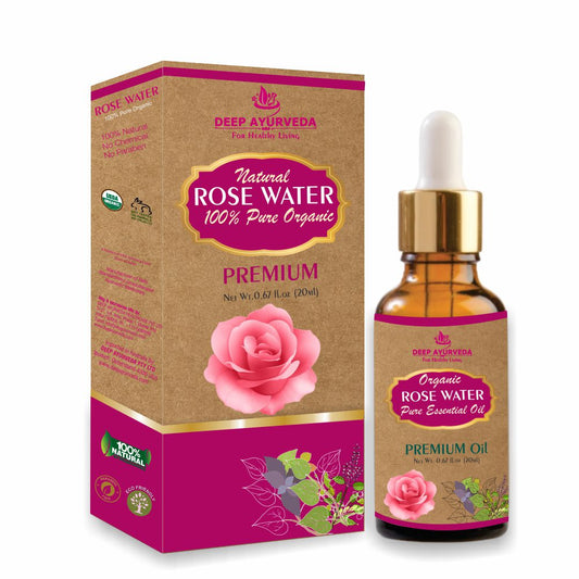 Deep Ayurveda Organic Rose Water Premium Oil