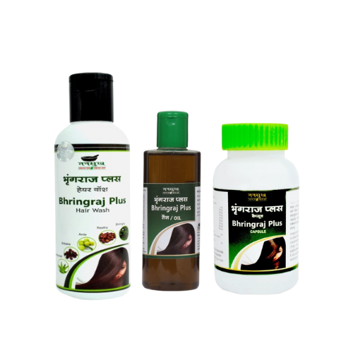 Tansukh Bhringraj Plus Shampoo + Bhringraj Plus Oil + Bhringraj Plus Capsule ( Hair Care ) Combo