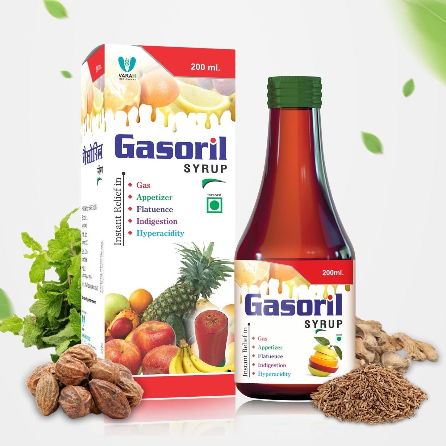 Varah Gasoril Syrup Digestive Relief For Gas And Bloating