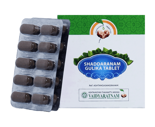Vaidyaratnam Shaddaranam Gulika Tablet