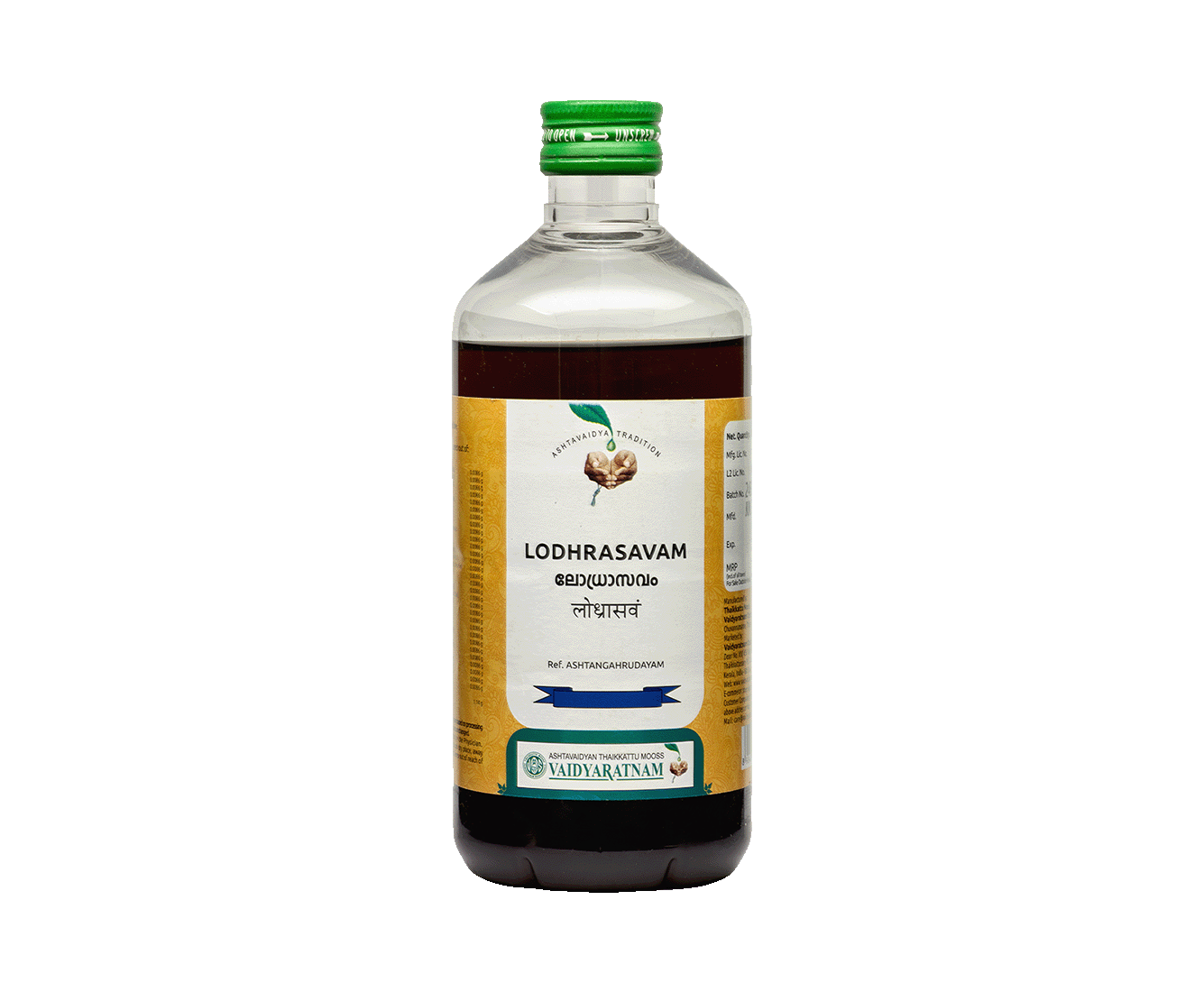 Vaidyaratnam Lodhrasavam Syrup