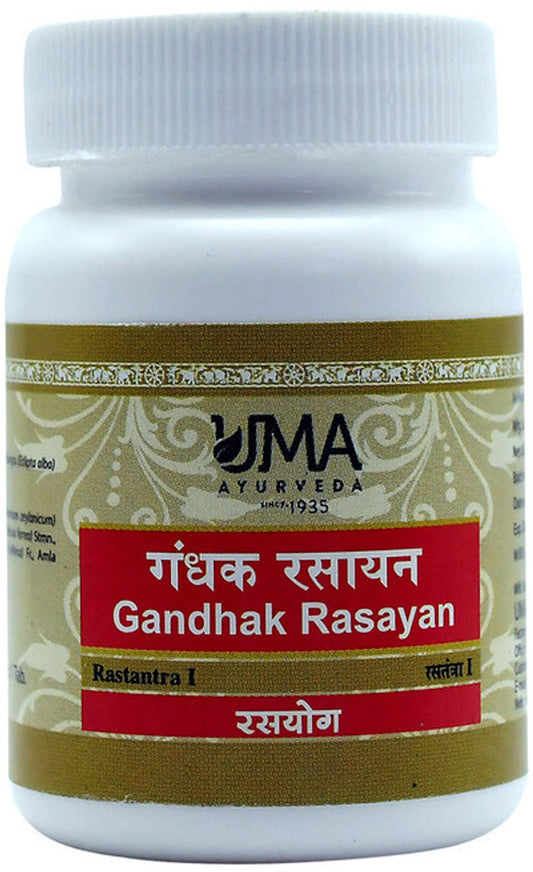 Uma Ayurveda Gandhak Rasayan Tablets