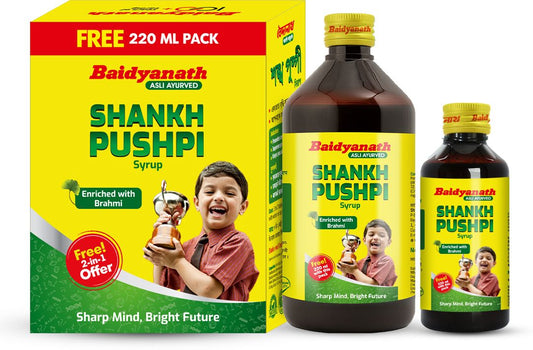 Baidyanath Kolkata Shankhapushpi Sarbat Combo For Calm Mind & Better Concentration Pack