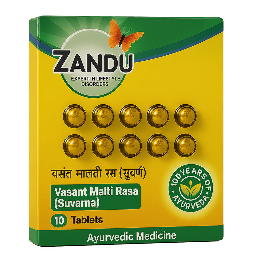Zandu Vasant Malti Rasa With Gold Tablet
