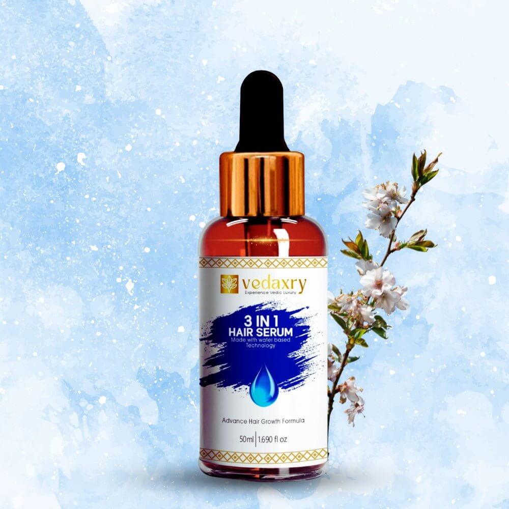 Vedaxry Ayurvedic 3-In-1 Hair Serum For Frizzy Hair Enriched With Silver Water